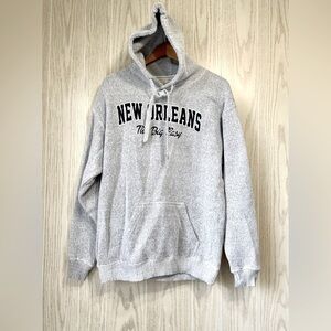 New Orleans The Big Easy Grey Hoodie Size M LNC by Pacific & Co.